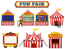 A Set of Fun Fair Tent vector