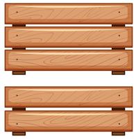 Wooden boards on white background vector