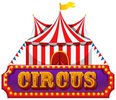 A Circus Banner on White Background vector
