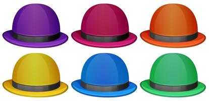 Colourful hats vector