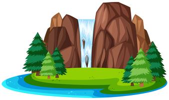 Un hermoso paisaje natural. vector