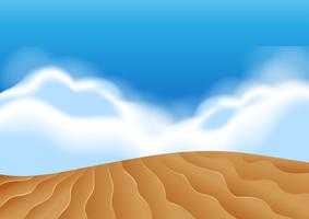 Escena de la duna de arena vector