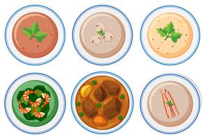 Set of healthy food vector