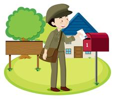 A Postman Delivery Letter vector