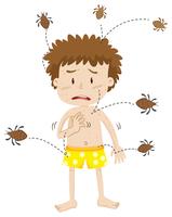 A Man Having Dust Mite Allergy vector