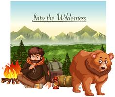 Into the wildernes scene vector