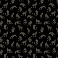 Seamless pattern with leopards. vector