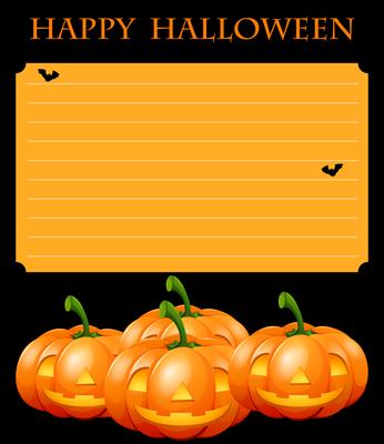 Paper template with halloween theme