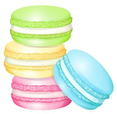 empiler de macarons, macarons sur métal plaque. 25937244 Photo de stock  chez Vecteezy