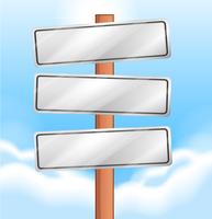 Empty wooden signages vector