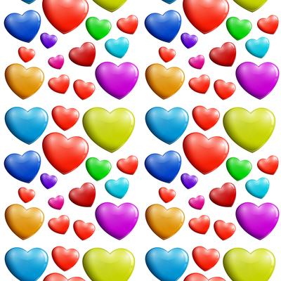 A seamless colorful heart pattern