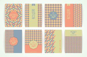 Set of Vintage Retro Backgrounds. vector