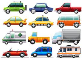 Different types of cars vector