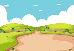 A flat nature landscape vector