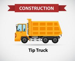 Construction icon for tip truck vector