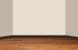 Brick wall and wooden floor vector