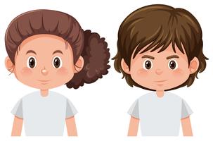 Boy and girl character vector