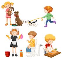 A Set of Housework Activities vector