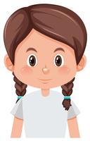 A brunette hair girl character vector