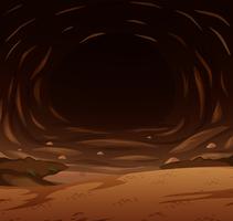 A dark cave background vector
