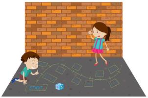 Children Playing Math Game vector