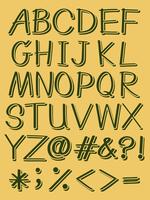 Capital letters of the alphabet vector