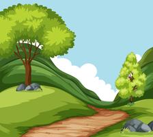 Set of nature landscape vector