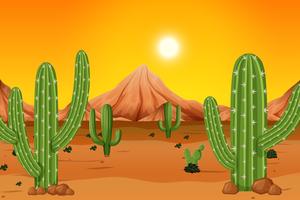 A hot desert background vector