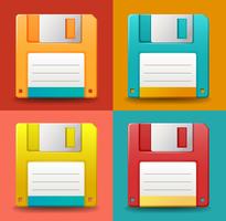Floppy disc vector