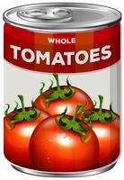 A Can of Whole Tomatoes vector