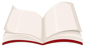 A blank open book vector