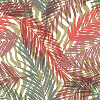 Seamless exotic pattern with palm leaves and animal pattern. vector