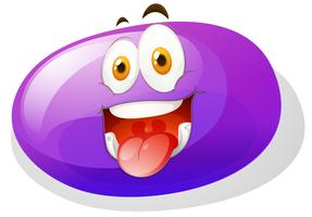 Purple slime with funny face vector