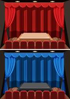 A set of empty stage background vector