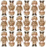 Seamless background design with toy soldiers vector