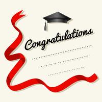 Card template with congratulations word vector