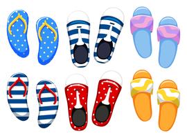 Different designs of shoes vector