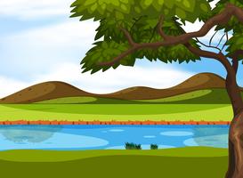 Un hermoso paisaje de la naturaleza vector