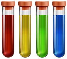 Test tubes with chemicals vector