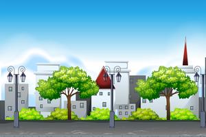 Set of urban landscape scene vector