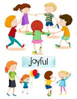 Group of joyful people vector