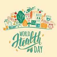 World health day vector illustration.