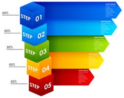 A Colourful Information Steps vector