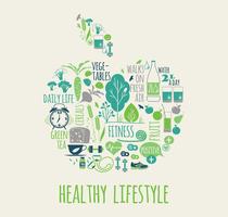 Healthy lifestyle vector illustration.