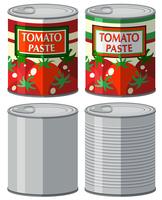 Aluminum can with and without label vector