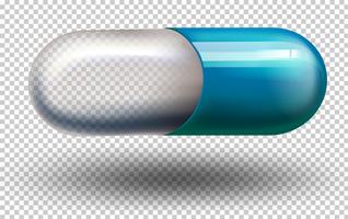 A capsule on transparent background vector