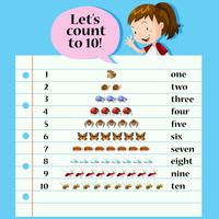 A math counting card vector