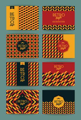Set of Vintage Retro Backgrounds.