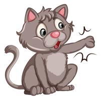A Cute Cat on White Background vector
