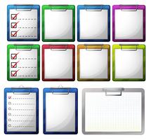 Blank paper on clipboards vector